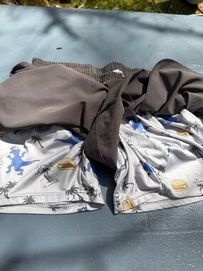 Simply Southern Men's Hybrid Shorts in Taupe Brown